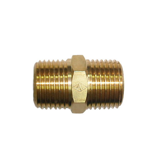 Brass Pipe Fitting, Hex Nipple, Male x Male