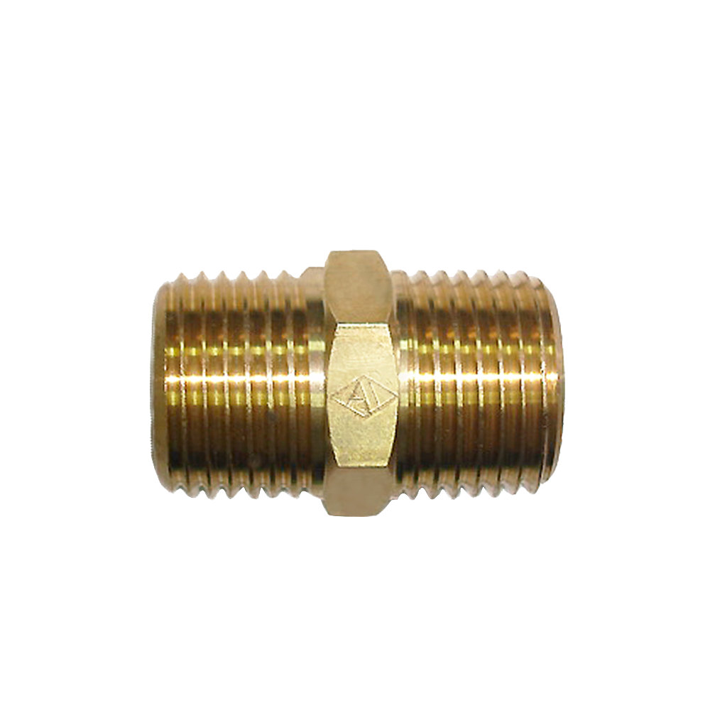 Brass Pipe Fitting, Hex Nipple, Male x Male