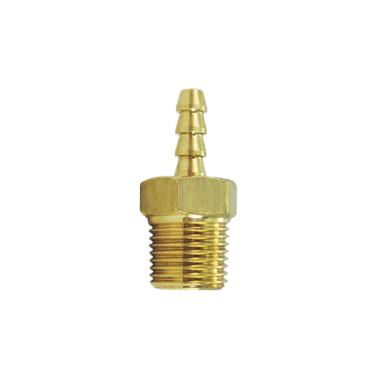 Brass Hose Barb Fitting, Adapter, Male x Hose Barb