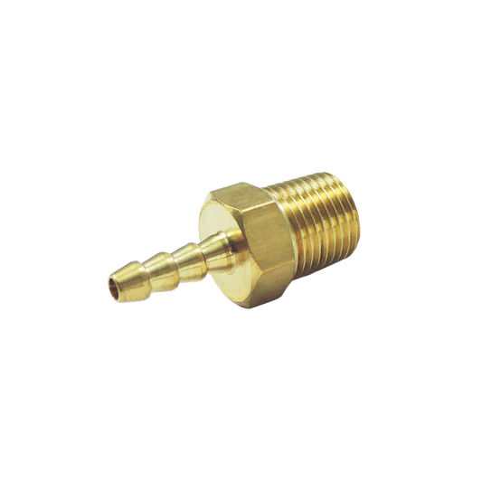 Brass Hose Barb Fitting, Adapter, Male x Hose Barb