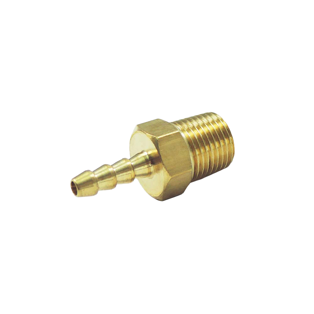 Brass Hose Barb Fitting, Adapter, Male x Hose Barb