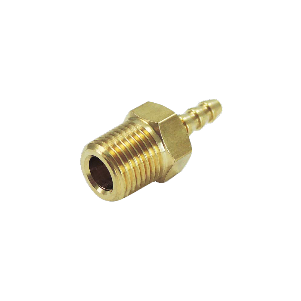 Brass Hose Barb Fitting, Adapter, Male x Hose Barb