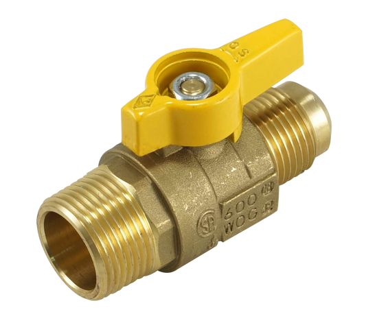 Forged Brass Ball Valve, Male x Flare