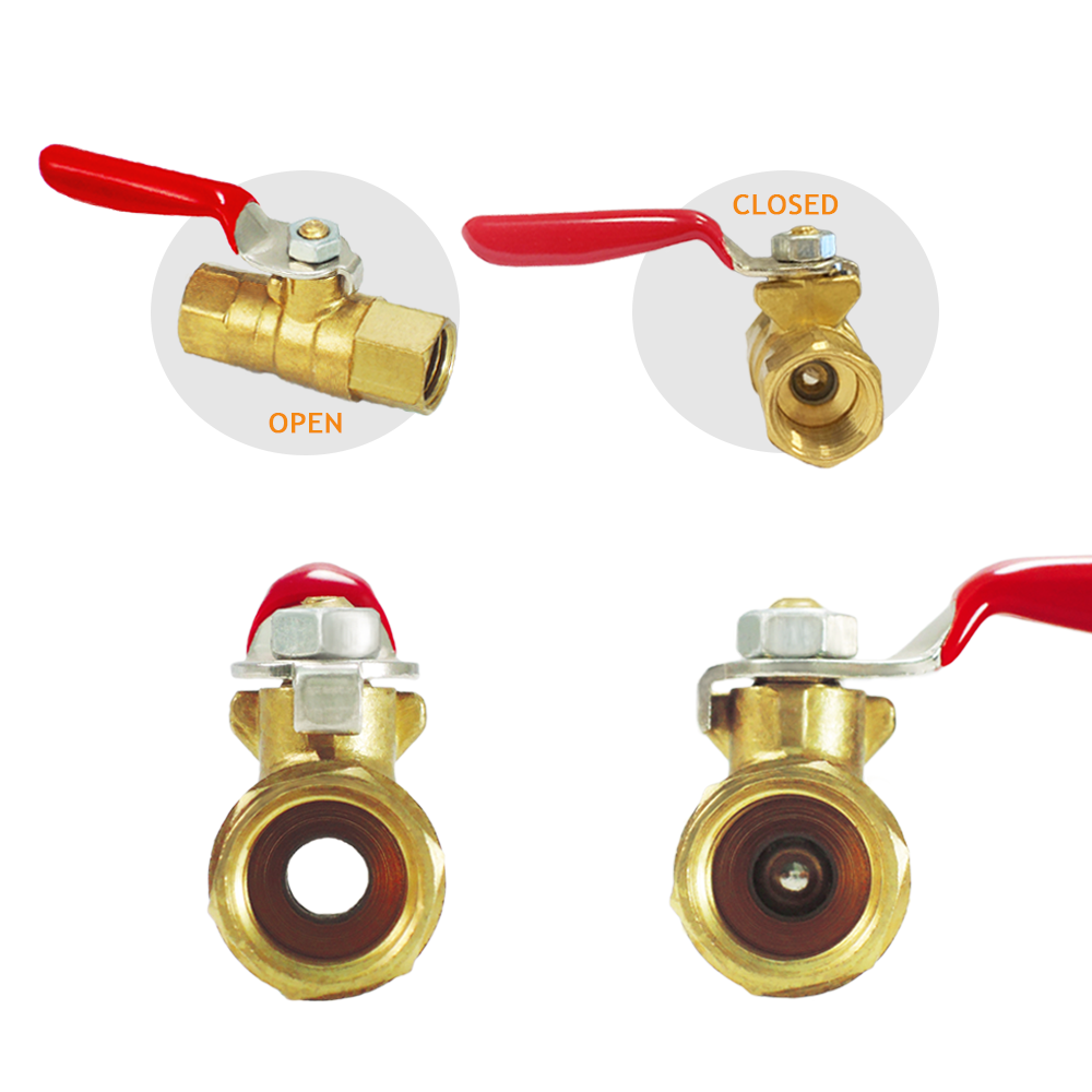 Forged Brass Inline Mini Ball Valve, Female