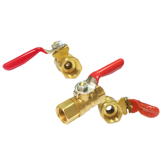 Forged Brass Inline Mini Ball Valve, Female