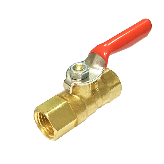 Forged Brass Inline Mini Ball Valve, Female