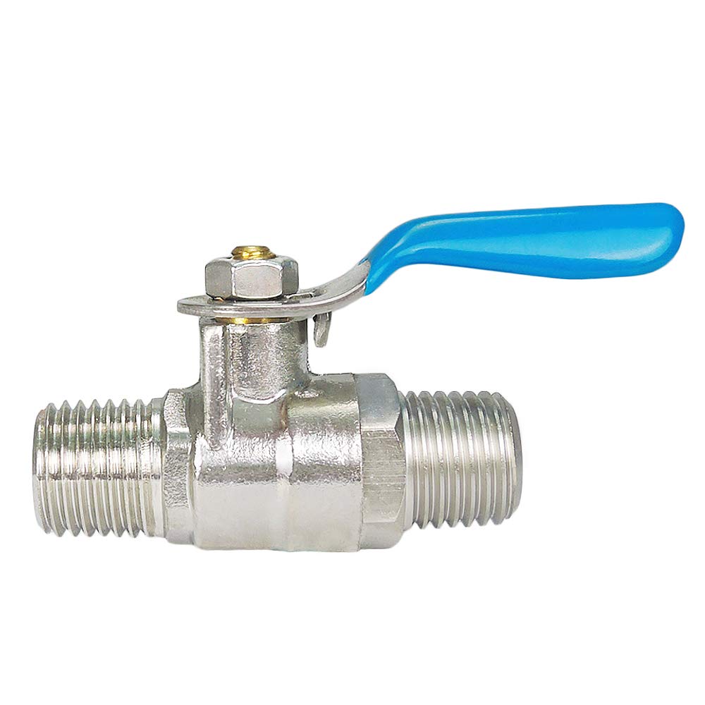 Forged Brass Mini Ball Valve, Nickel Plated, Male