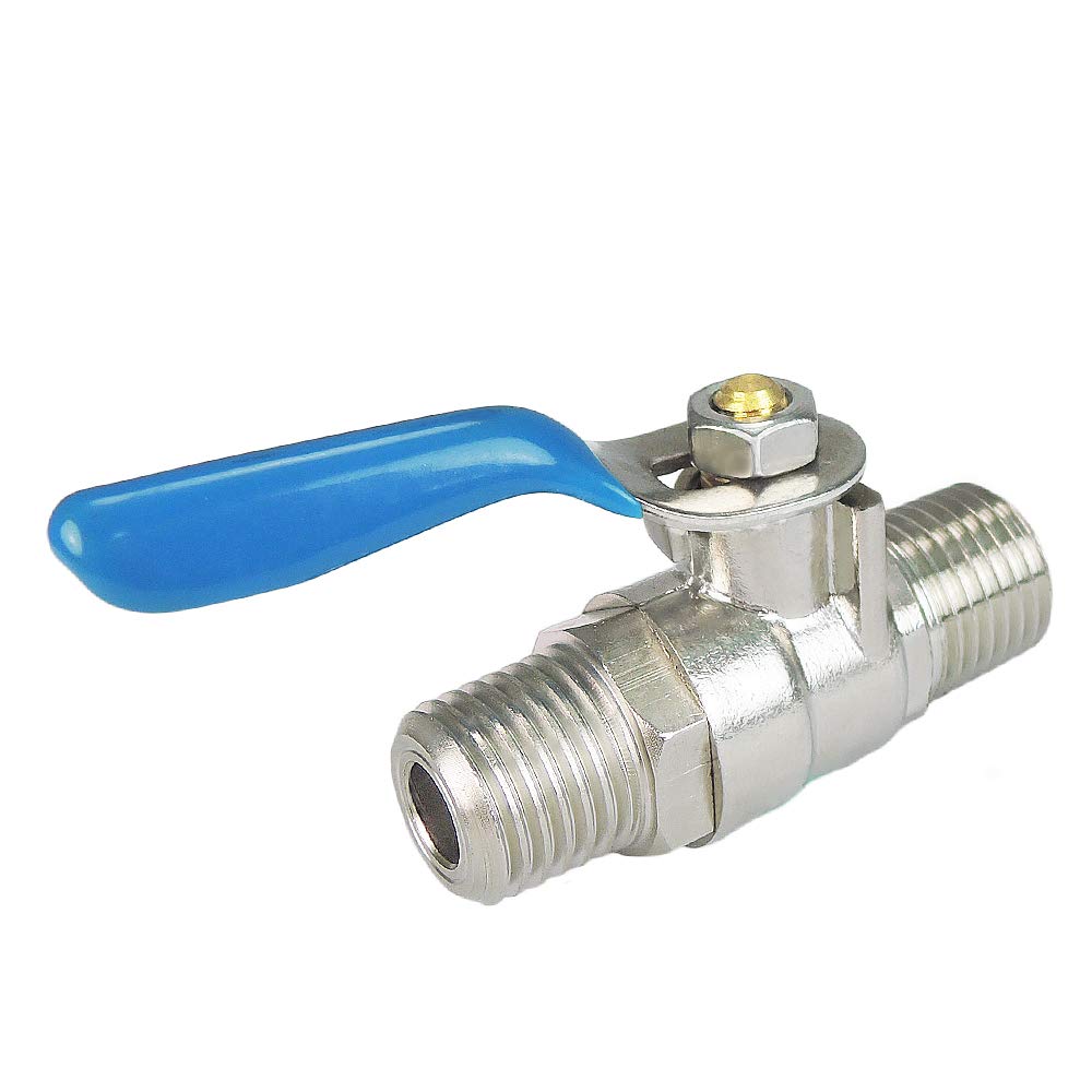 Forged Brass Mini Ball Valve, Nickel Plated, Male