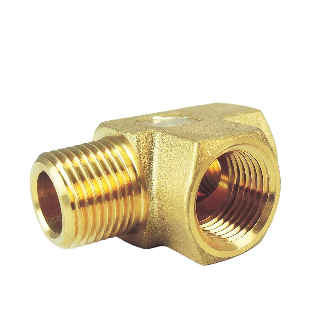 Forged Brass Pipe Fitting, 3-Way Street Tee, Female x Female x Male