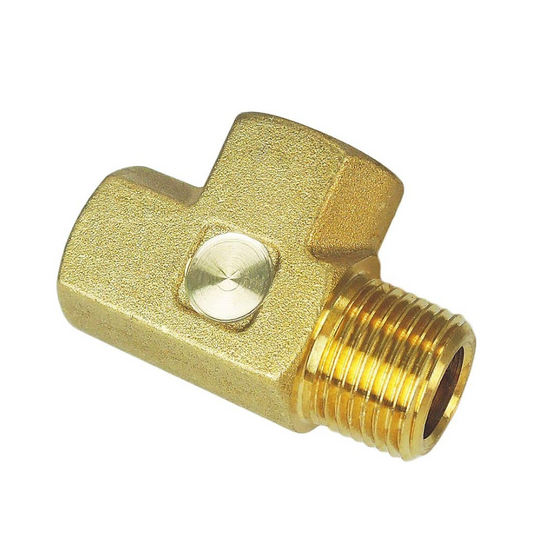 Forged Brass Pipe Fitting, 3-Way Street Tee, Female x Female x Male