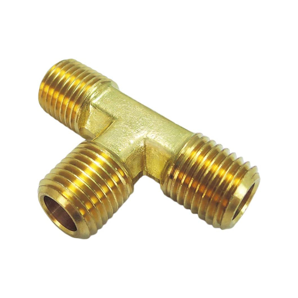 Brass Pipe Fitting, 3-Way Forged Brass Tee, Male