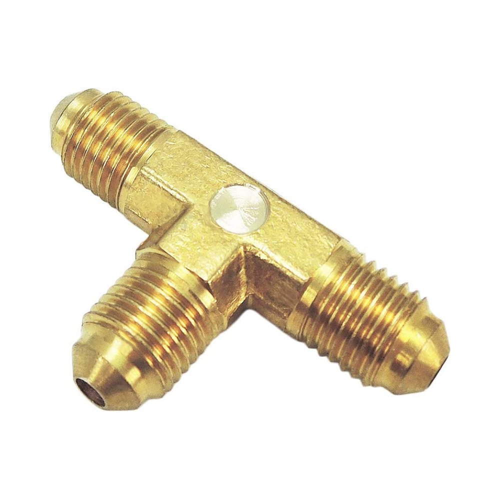 Forged Brass Flare Tee Fitting, 3-Way