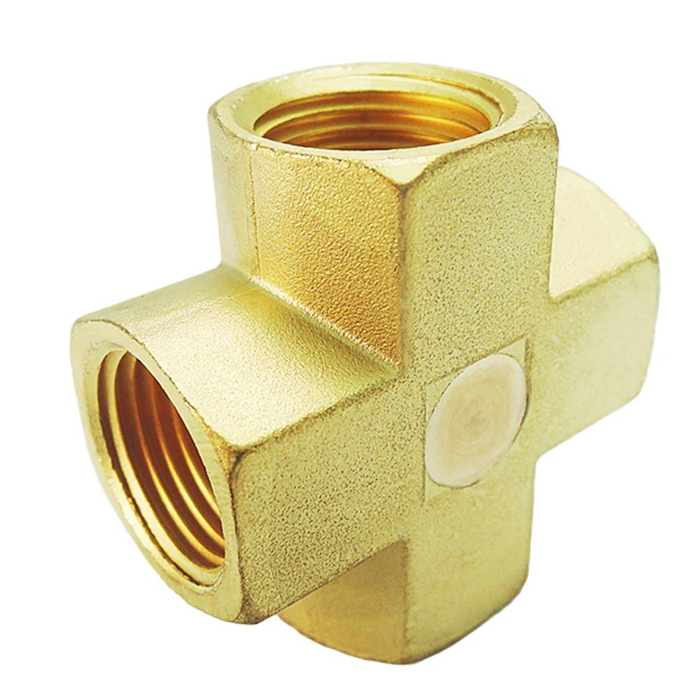 3/8 Brass Compression Fitting 4 Way Cross